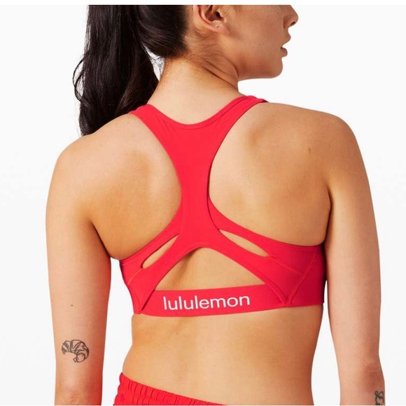 Peloton X Lululemon Strong Identity Red Sports Bra - Picture 6 of 6